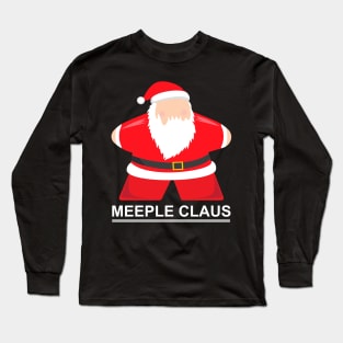 Christmas Board Game Meeple Claus (Green) - Board Games Design - Gaming Art Long Sleeve T-Shirt